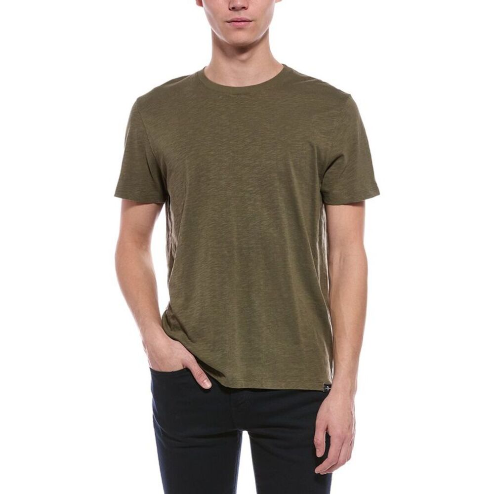 7 For All Mankind Mens T-Shirt, Green